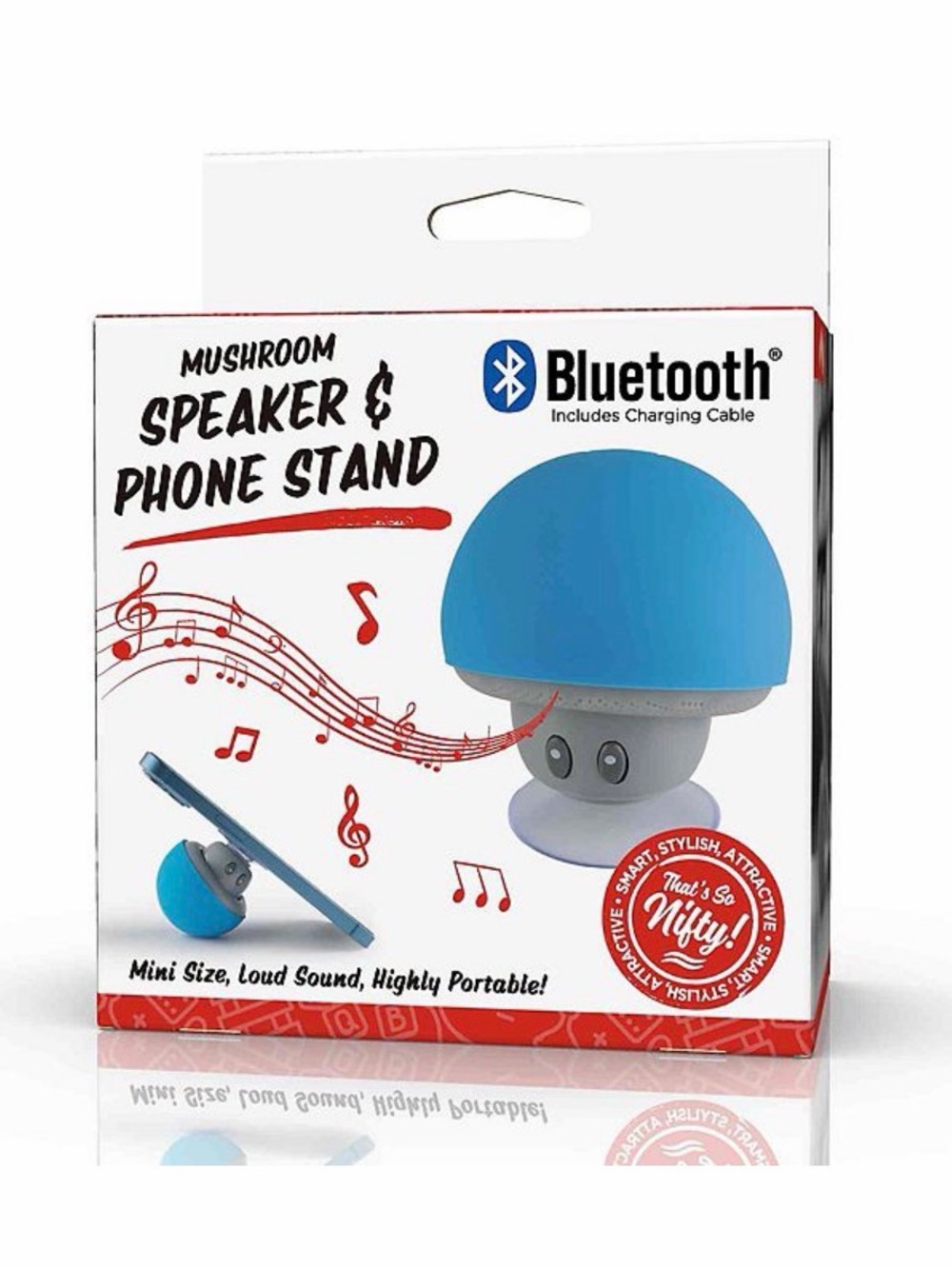 Bluetooth Mushroom Speaker & Phone Stand - Blue